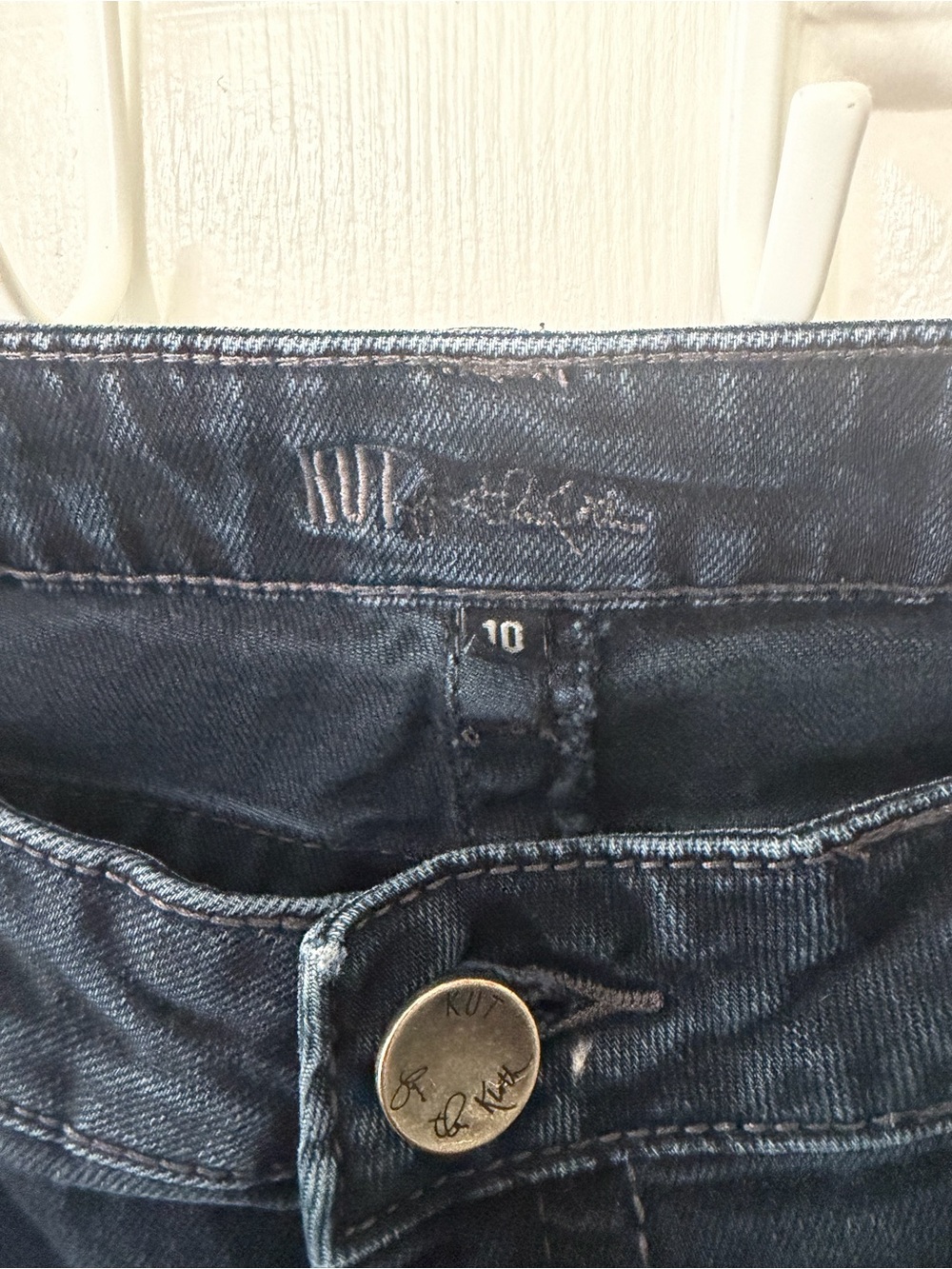Kut from the Kloth Straight Leg Jeans in Dark Indigo Wash - Picture 3 of 5